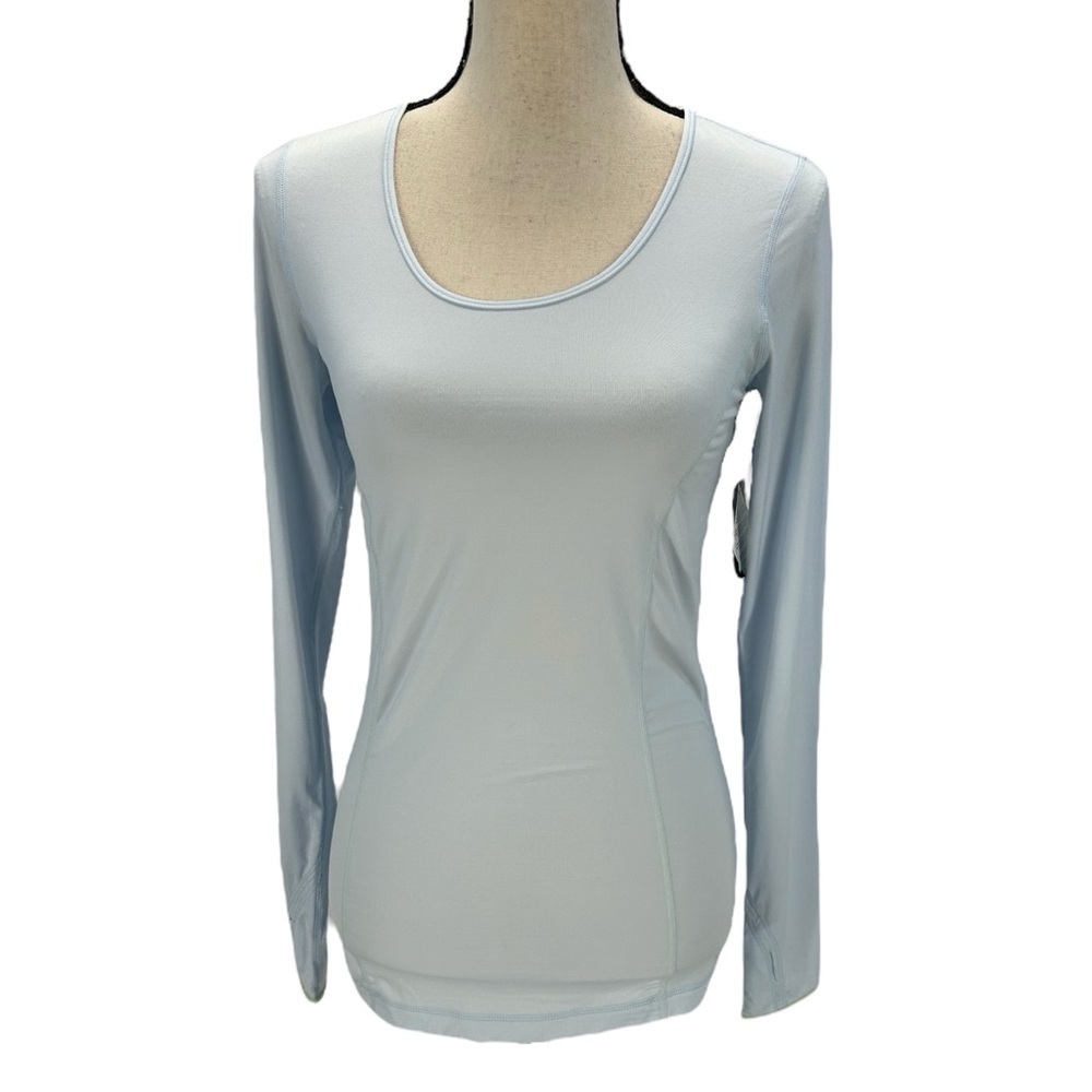 Bench Long Sleeve Crew Neck Performance T-Shirt - Blue - size Small